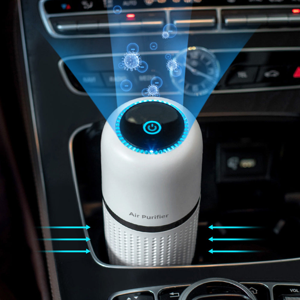 Portable Car Air Purifier – Silent Ionizer & USB Rechargeable