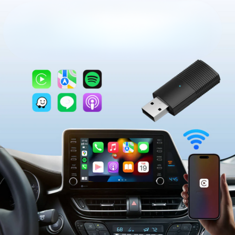 Trådlös CarPlay-adapter — Kompatibel med iOS & Android Auto