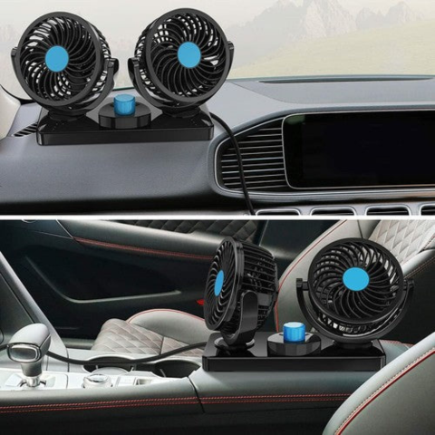 Dvojitý ventilátor do auta — Ideálny na leto aj zimu