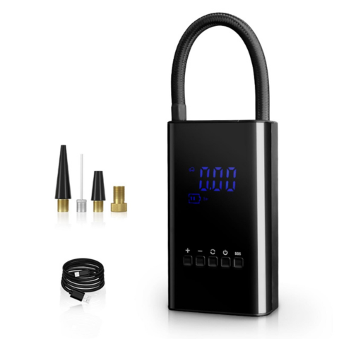 Mini Bärbar Kompressor – LED-display och justerbart tryck