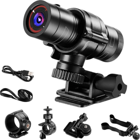 Αδιάβροχη Κάμερα Για Τιμόνι Και Κράνος – Ιδανική Για Ποδηλασία Και Μοτοσικλέτα