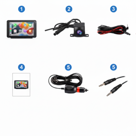 Multifunktionellt Multimedia System För Bil — GPS, Musik & Backkamera