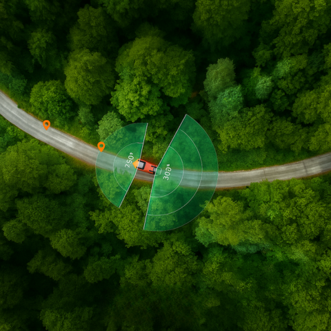 車載カメラ — 完全な安全性、走行中および停止時