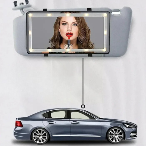Led Make Up Spiegel voor in de auto - Compact Ontwerp & Verstelbaar Licht