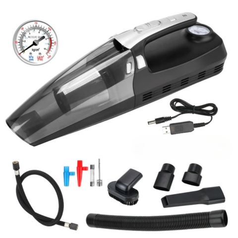 Bil Dammsugare 4-i-1 – Hög Prestanda 12V/120W 