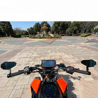 Motorcykelbackspeglar Anti-bländning – Universella, Justerbara & Sportig Design 
