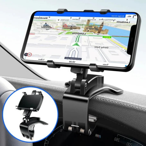 Suporte Telefónico Multifuncional Para Carro – Design Compacto E Instalação Rápida 
