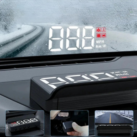 Tacômetro Digital para Carro — Ecrã Digital Moderno 