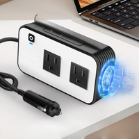 Conversor de Corrente para Carro – Tomadas de Rede e Portos USB Rápidos 