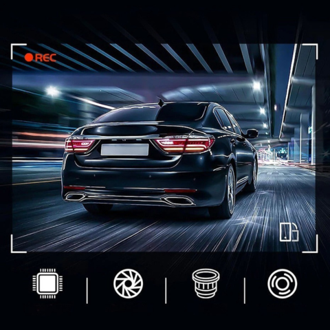 Dashcam Dvojitý Objektív – Úplný Dohľad a WiFi Pripojenie 