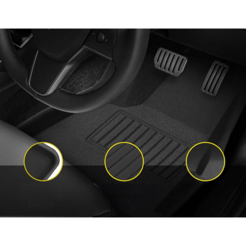 Tapete de Chão Sob Medida para Tesla Model Y — Proteção Integral & Design Elegante 