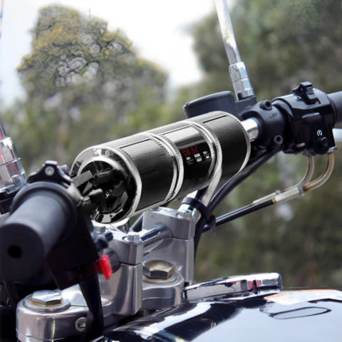 Motor luidsprekers voor het stuur — Draadloze Bluetooth, FM-radio en USB-poort 