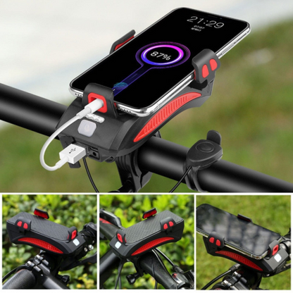 多機能自転車ライト – ホーンと電話ホルダー 