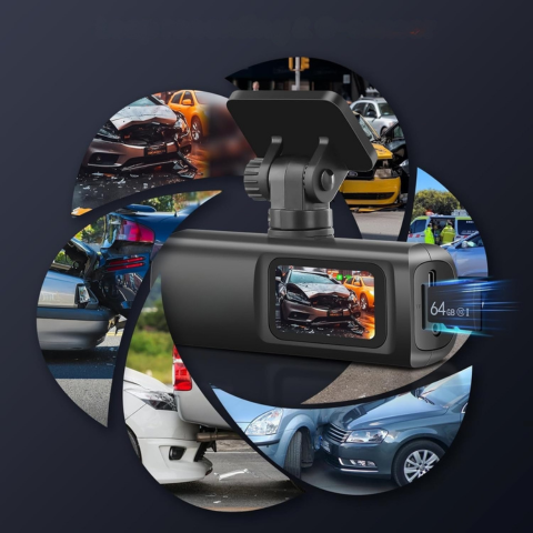 Dashcam Dvojitý Objektív – Úplný Dohľad a WiFi Pripojenie 
