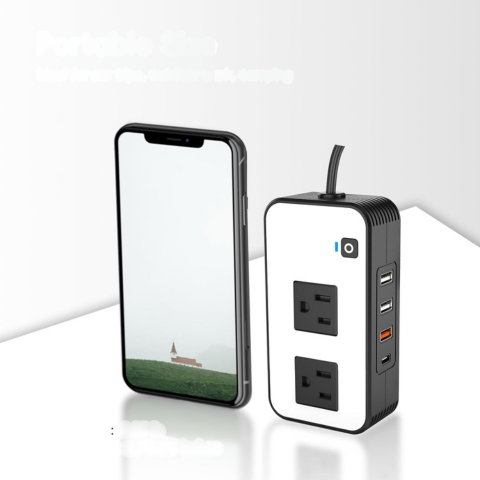 محول تيار السيارة – مقابس كهربائية ومنافذ USB سريعة 