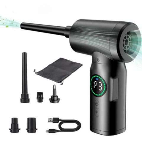 Mini Aspirateur-Souffleur Rechargeable – Multifonction Et Puissant