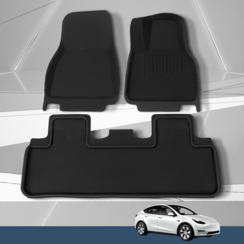 Tapete de Chão Sob Medida para Tesla Model Y — Proteção Integral & Design Elegante 