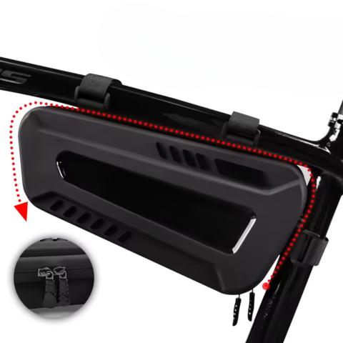 Bolsa de manillar rígida impermeable — Almacenamiento práctico para bicicleta 