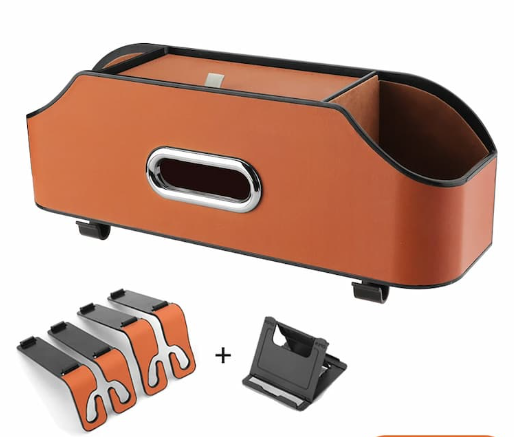 Suporte Organizador de Carro – Com Distribuidor de Lenços Integrado 