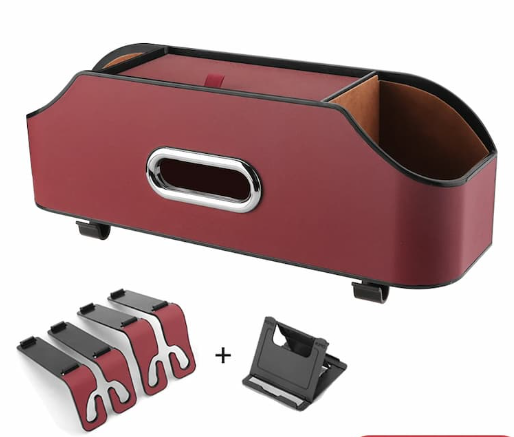 Suporte Organizador de Carro – Com Distribuidor de Lenços Integrado 