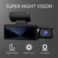 Dashcam Double Full HD Voiture - Vision Nocturne + Caméra Intérieure