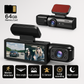 Dashcam Double Full HD Voiture - Vision Nocturne + Caméra Intérieure