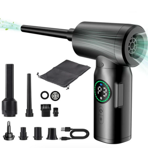 Mini Aspirateur-Souffleur Rechargeable – Multifonction Et Puissant