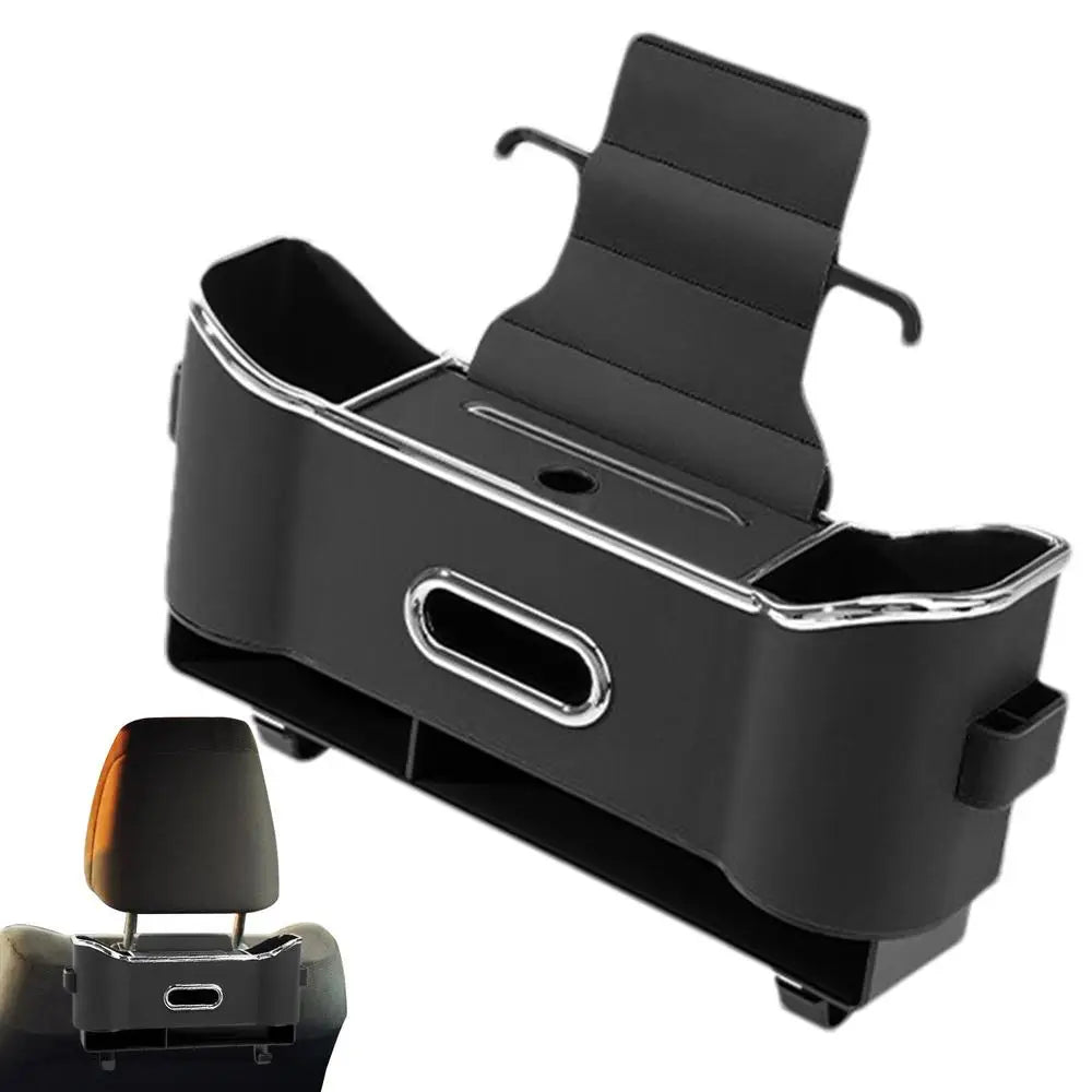 フックと収納ボックス付きリアシートオーガナイザー - スペースの最適化と車の整頓