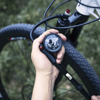 Mini Bomba de Bicicleta 300 PSI — Compacta & Durável Com Manómetro 