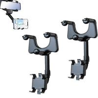 Soporte de teléfono retrovisor – Ángulo ajustable y fijación estable 